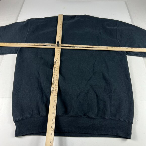 Champion RIT Rochester Technology Tigers Sweatshirt Large Black Faded Crewneck - Picture 10 of 13